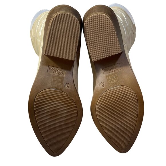 Dirty Laundry Josea Cowboy Boot Women's Size 8 Mid Calf Soft Shaft Cream New - Picture 7 of 11